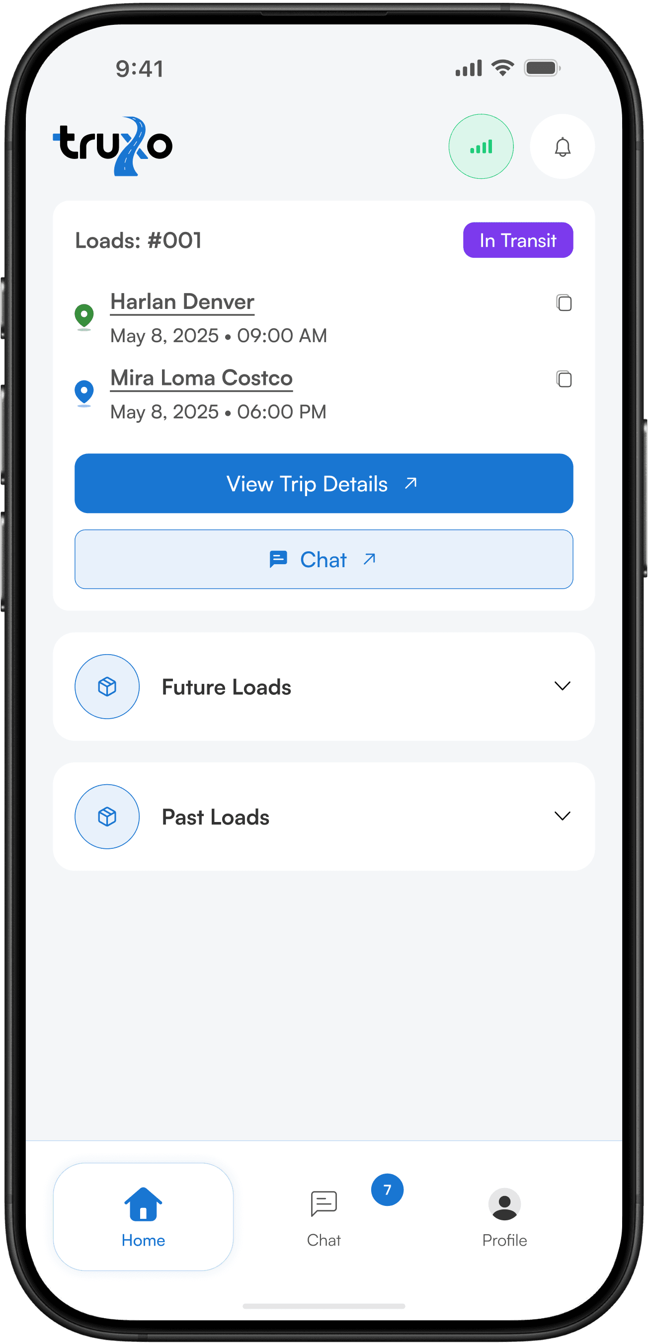 Truxo Tracker Mobile App Render