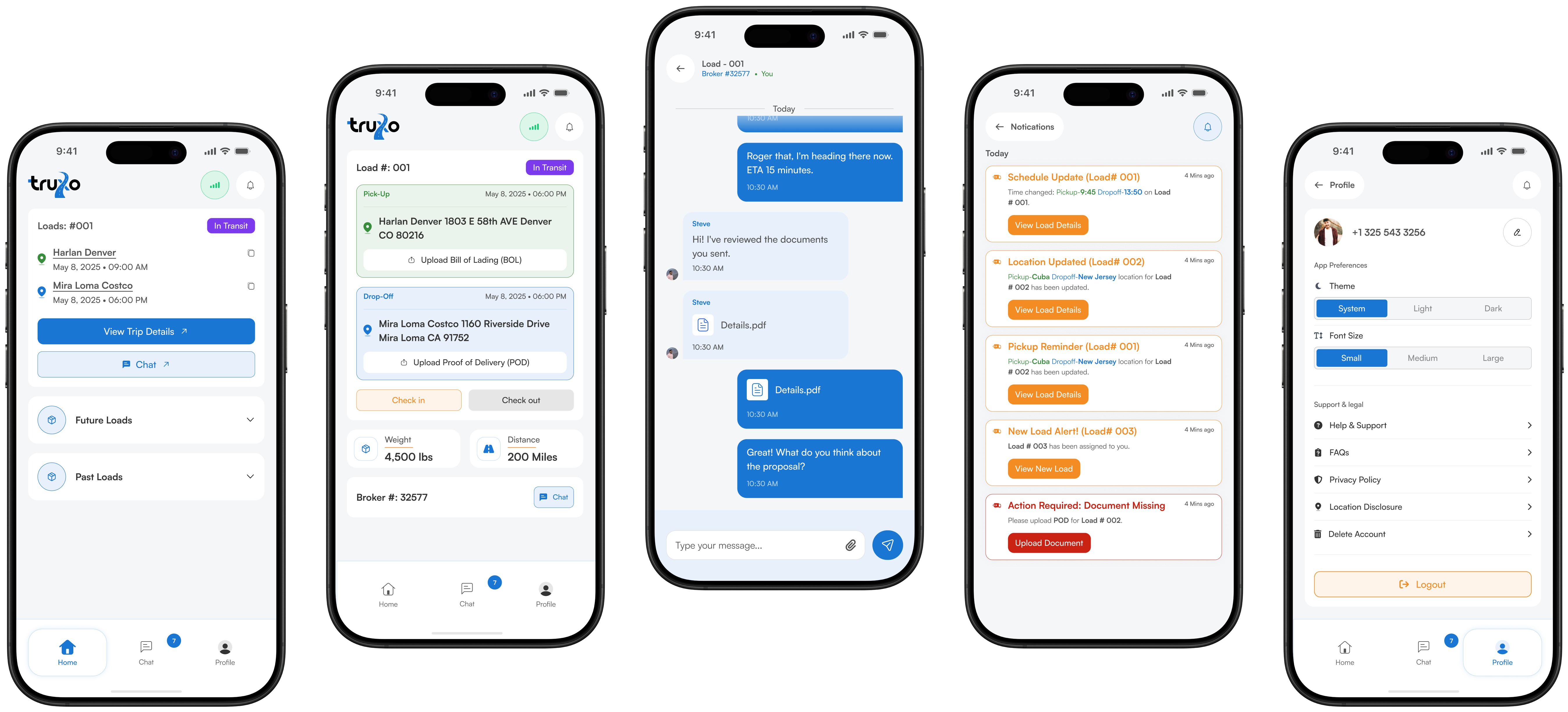 Truxo Tracker Mobile App